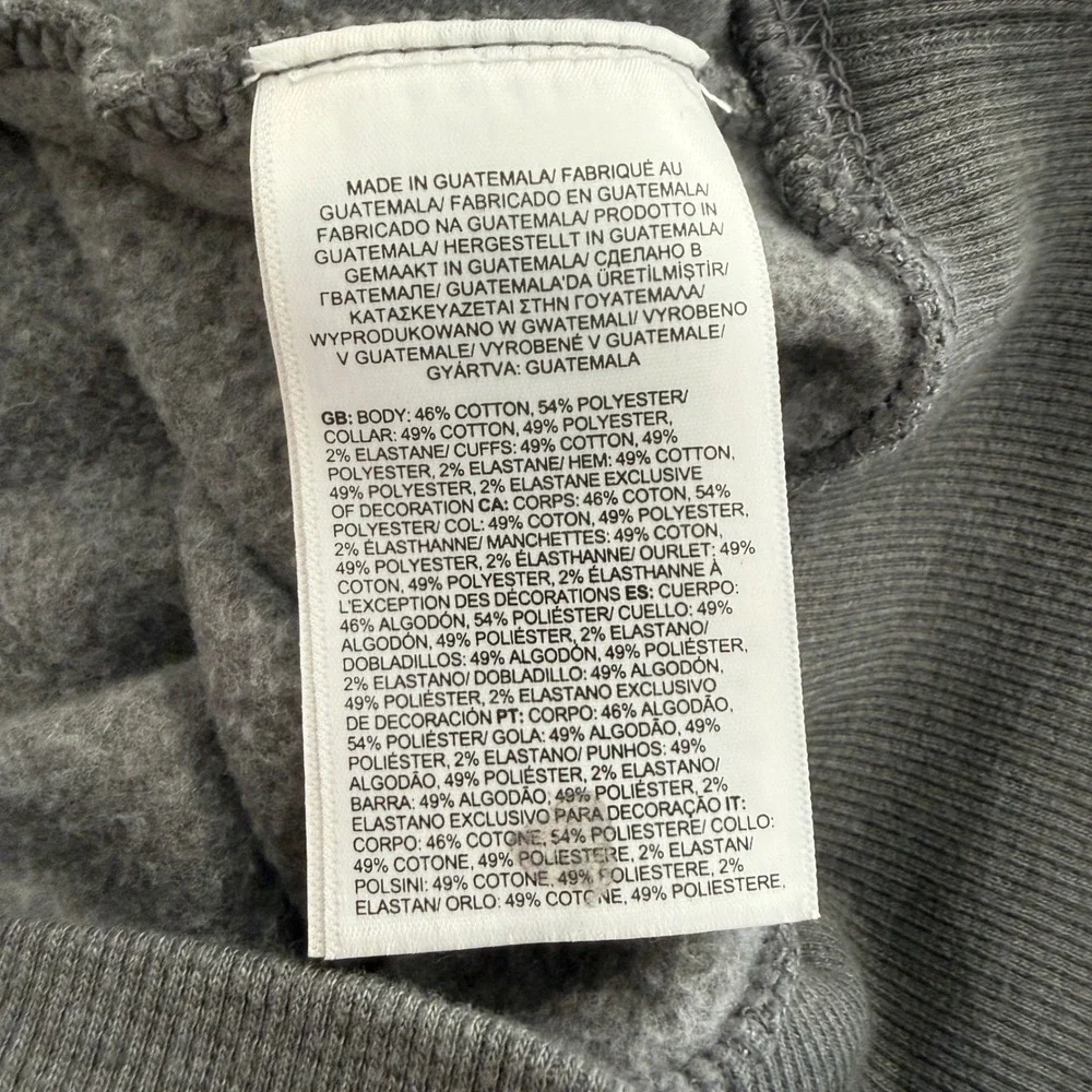 The North Face Camp‎ Good Times Gray Neon Yellow Graphic Crewneck Sweatshirt M